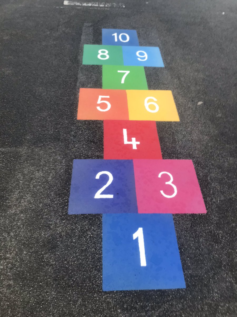 SBMAbbotsLea's tweet photo. Amazing progress on our playground markings. Still more to be done but the playground looks much better already. Thank you to @playperfectuk https://t.co/uqQTuwN7El