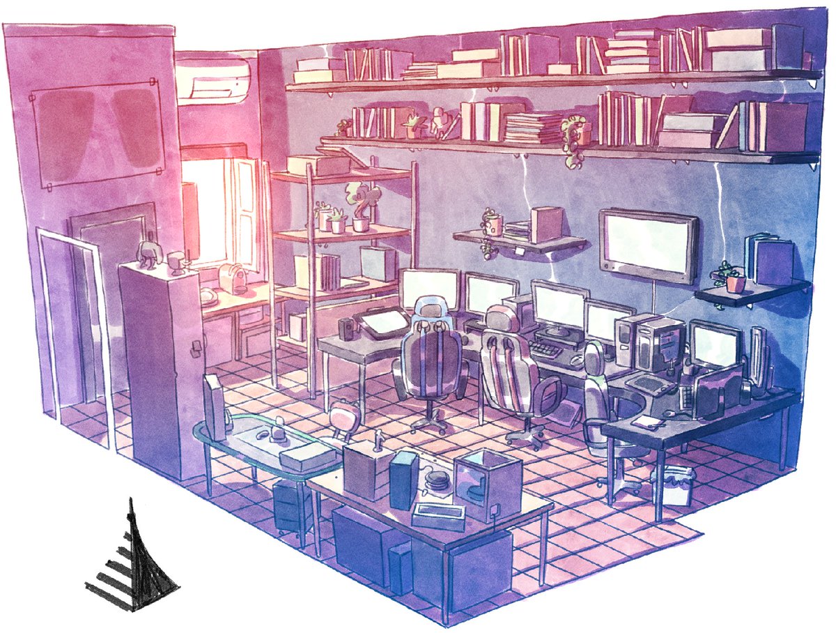 blackspire17's tweet photo. Sketch of our new studio! 

#draw #drawing #digital #digitalart #photoshop #wacom #sketch #quicksketch #doodle #dailydrawing 
#illustration #originalart #originalartwork #2d #color #studio #stylized #art #artwork #creative #concept #artist #artoftheday https://t.co/i5BRkwMPCZ