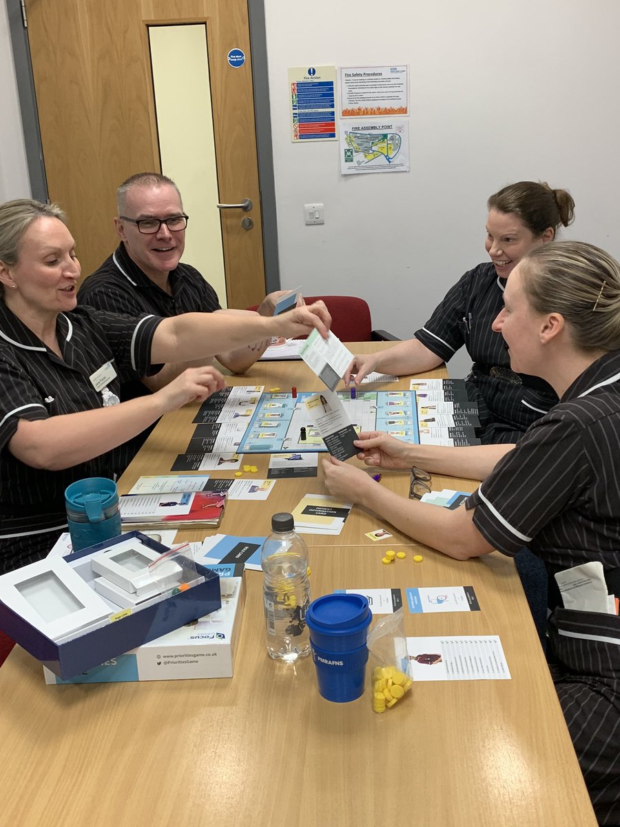HelenHobson12's tweet photo. Trial run of the #prioritiesgame for our new nurse development days #practicedevelopment @NWAngliaFT https://t.co/ldZrHY0voX