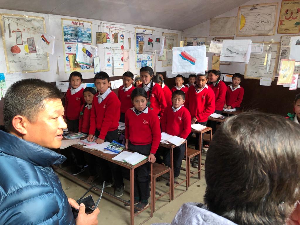 The #VIsitNepal2020 team <a href="/VisitNepal_2020/">Visit Nepal 2020</a> put up an excellent show at the Skating and Ice Hockey event in #Gokyo ! Mesmerized by the panorama, and excited by possibilities that tourism in #Nepal Nepal has to offer. We also managed to visit the Lukla Basic School - an eye opener !