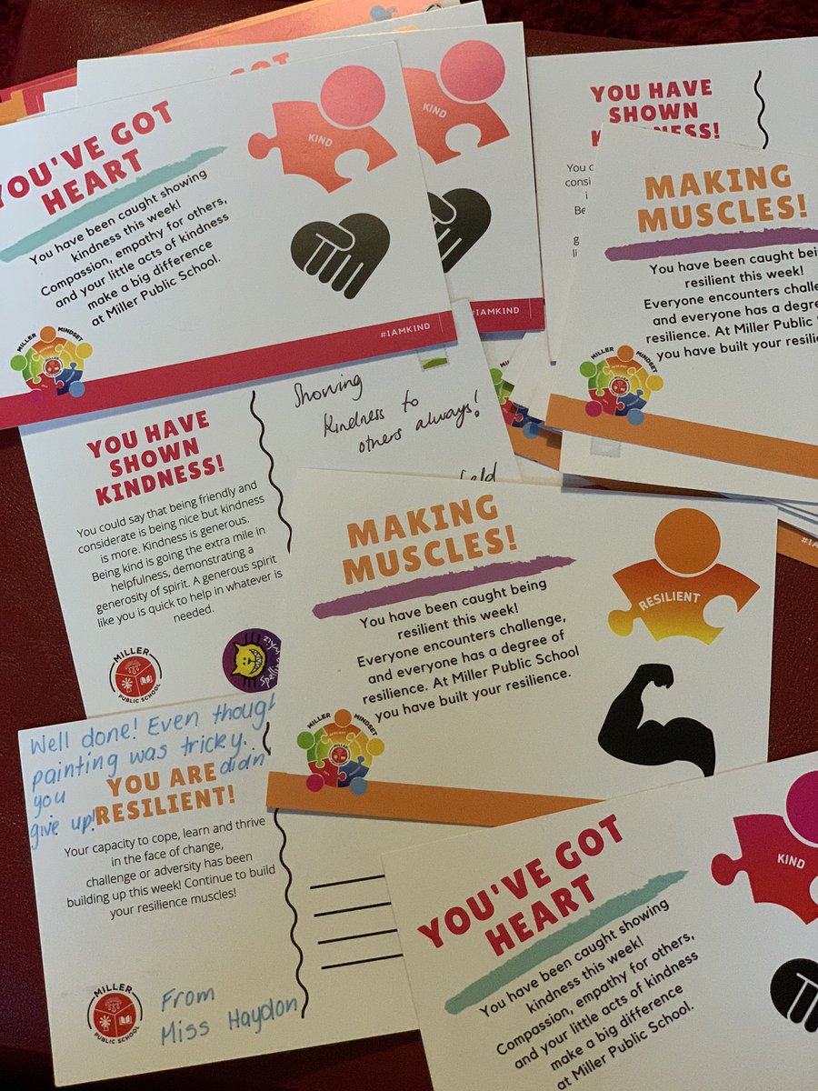 MillerPS2168's tweet photo. Our first batch of positive postcards are ready to hit the letterbox. Can’t wait to share the great news for students who are upholding our school values.  #millermindset @reneetongMPS @Teacher_2_Mum @elise_turton @JosainBoyle @WendyRBrooks @MissAVassallo @files1 @Miss_J_Hay https://t.co/vVNyDc4haz