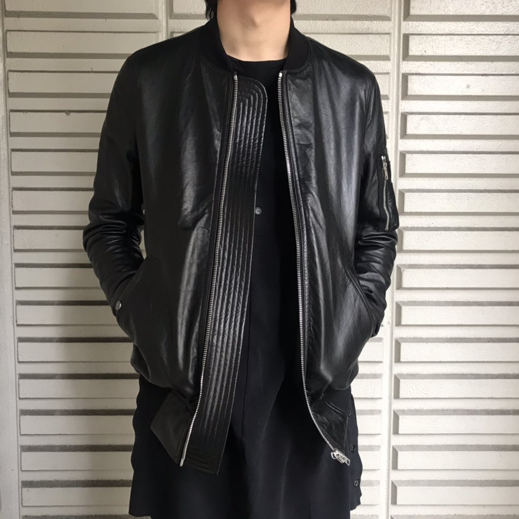 rick owens リックオウエンス レザー ジャケット インターシャ XS ...