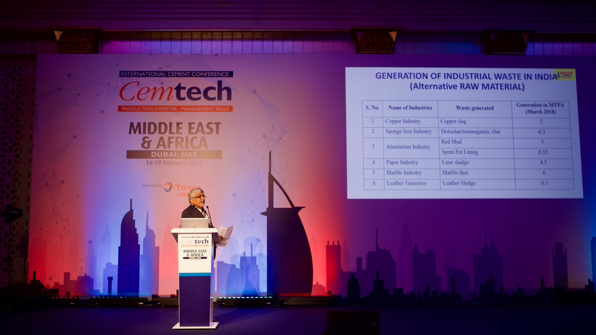 CemtechConf's tweet photo. Surrinder Handoo from My Home Industries Private Limited talks to delegates about the Indian cement industry marching towards sustainability at Cemtech MEA 2020. #cement #cemtech #cementindustry https://t.co/Usj8MUOAGK