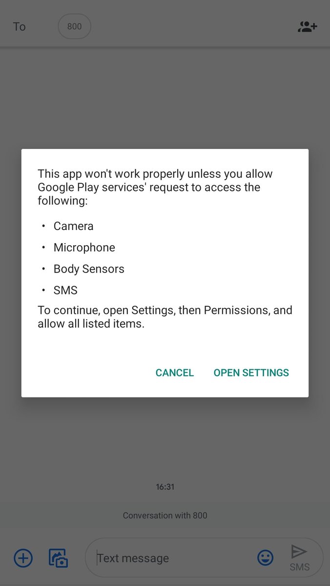 don't know why <a href="/Google/">Google</a> Messages wants me to grant Body Sensors access to Google Play Services. Incessant notifications 🙄
Samsung Messages app doesn't seem to have any issues 🤷‍♂️