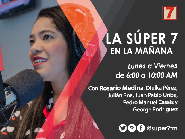 super7fm's tweet photo. Ā”En el AIRE! La SĆŗper 7 en la MaƱana, información directa al servicio del paĆs. #Super7enlaMaƱana con @RosarioMedinaG @Diulkapereztv @PedroMCasals #JuliĆ”nRoa #JuanPabloUribe #GeorgeRodriguez.
SINTONIZA la #Super7FM 107.7FM - TambiƩn en https://t.co/EDgTwt7vMi - #Domiplay #Tunein https://t.co/Y0STJqFEZF