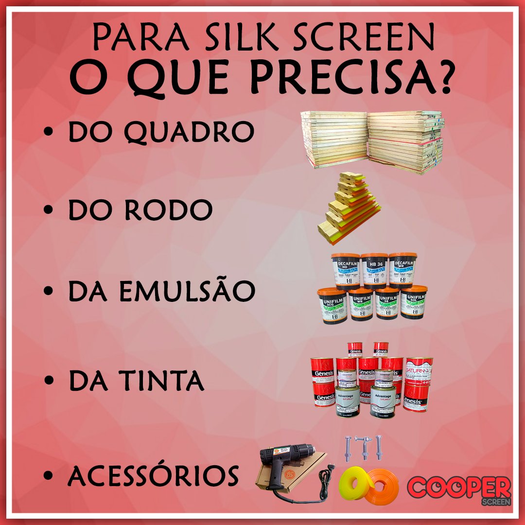 CooperScreen's tweet photo. A Cooper Screen tem tudo o que você precisa para serigrafia‼️🤩
Acesse Nosso Site
https://t.co/jt9pPkaYmU
Redes Sociais
FACEBOOK https://t.co/L3E7Puz5Cq
INSTAGRAM https://t.co/elPpdo2ovD
#serigrafia #Emulsões #Matrizes #Solventes #tintas #silkscreen #serigrafiaabc https://t.co/iFGU2lWm4v