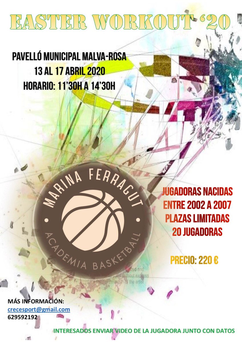 Os presentamos nuestra actividad de Semana Santa,una nueva oportunidad para seguir creciendo. Seguimos ofreciendo entrenamientos únicos de la mano de los mejores entrenadores de formación¡No te lo puedes perder! Más info en crecesport@gmail.com 
#crecesport #FPUnlimitedBasketball