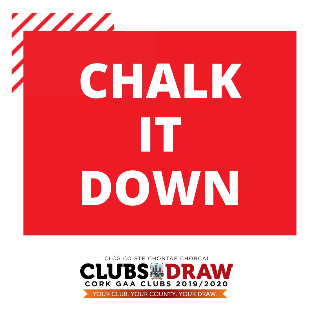 CorkGaaDraw's tweet photo. Who’s looking forward to the Cork GAA Clubs Draw next week? Still time to enter! https://t.co/2gLU2aQDlL
The draw takes place on February 27th in the Huntsman Bar hosted by Belgooly GAA at 9pm. #CorkClubsDraw #ClubsDraw #CorkGAA #YourClub #YourCounty #YourDraw #CorkBants https://t.co/DAbcZx8Ti3