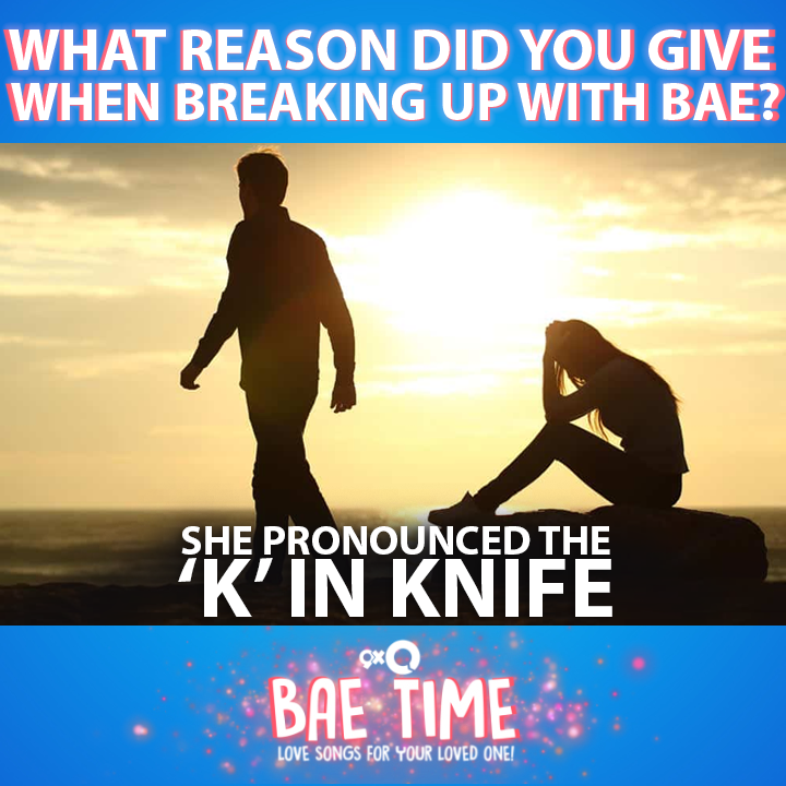 9XOIndia's tweet photo. What was your #BreakUpExcuse?
Tune in at 5pm to see the best Excuses!
#9XOBaeTime https://t.co/OrPJ3lPPPN