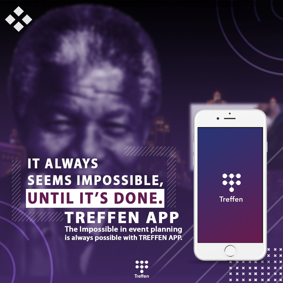 TreffenApp's tweet photo. Running tons of errands may seem impossible while planning an event, with Treffen App, everything regarding event planning and management is possible! 
Check Treffen's features now - https://t.co/TyeHpLbDDn 
#events #Neslon #Mandela #quotes #eventplanning #eventplanners https://t.co/V8llXGRx2C