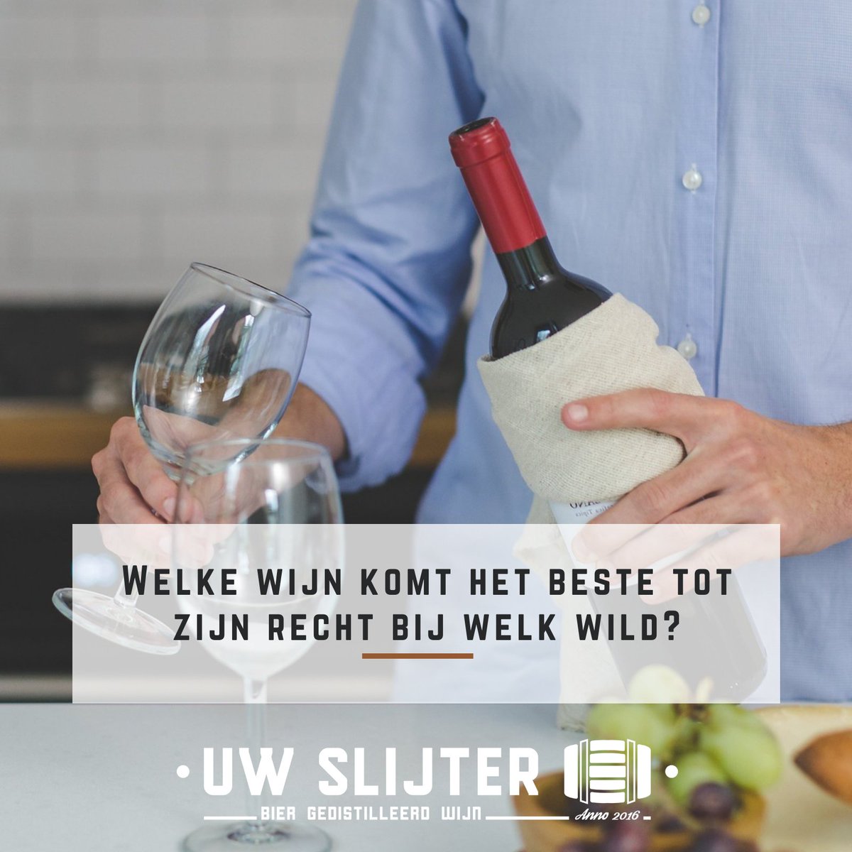 Gebruik tijdens het koken een eenvoudige wijnsoort, bijvoorbeeld Chardonnay. Als het wit moet zijn, ga dan voor Cabernet Sauvignon. #wild #wijn #slijter #rood #slijter #koken #rodewijnsaus