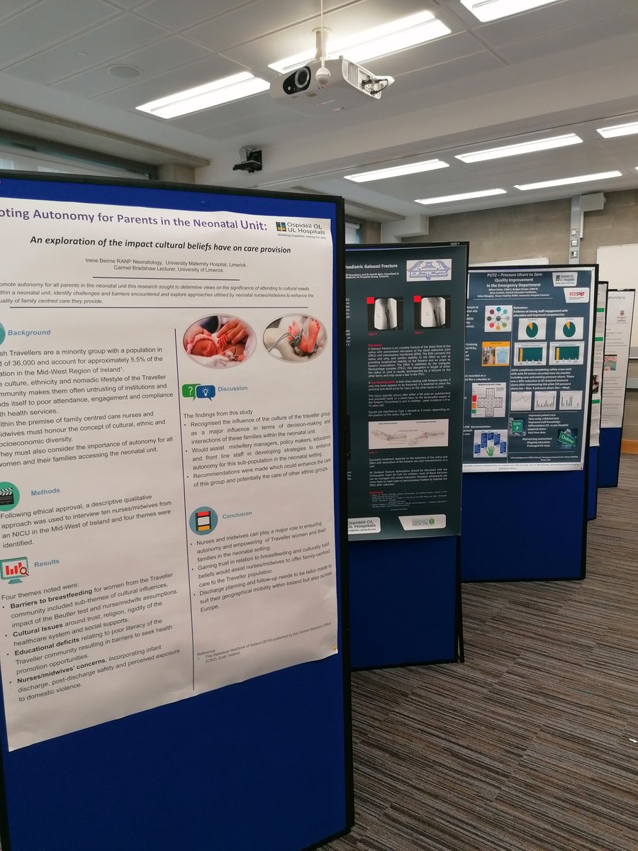 NursingMid_UL's tweet photo. Poster presentations #ulhgnursmidwifconf today @CERC_UHL @ULHospitals @HSELive @UCDPerinatal @MsetfiLab @sylviamurphyt @UL Well done @ProcareEurope @AliceCoffey13 @lizkingston @ProfFionaMurphy @C_FitzGerald_ https://t.co/u7Mm2jswFp