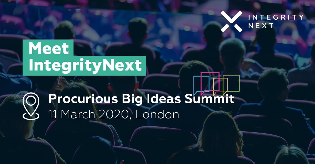 integrity_next's tweet image. IntegrityNext is sponsoring the @procurious_ Big Ideas Summit 2020 in London! Catch our founders Martin Berr-Sorokin and Simon Jaehnig for some big idea exchanging!

#BigIdeas2020 #procurious #procuriousbigideas