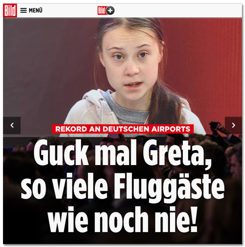 Wie klein muss man sein, um sich bei jeder Gelegenheit hämisch an einer 17-Jährigen abzuarbeiten?
(Danke an <a href="/MoDeutschmann/">MD</a> und Julia K.!)
