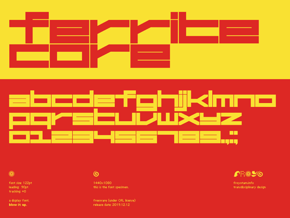 Azoora's tweet photo. Ferrite Core: A Free Futuristic Font - #design #fonts #font #free #freebie #futuristic #ferritecore - #azoora #beyondtheordinary - https://t.co/4h8ypFtMln https://t.co/gTgDb6fldN