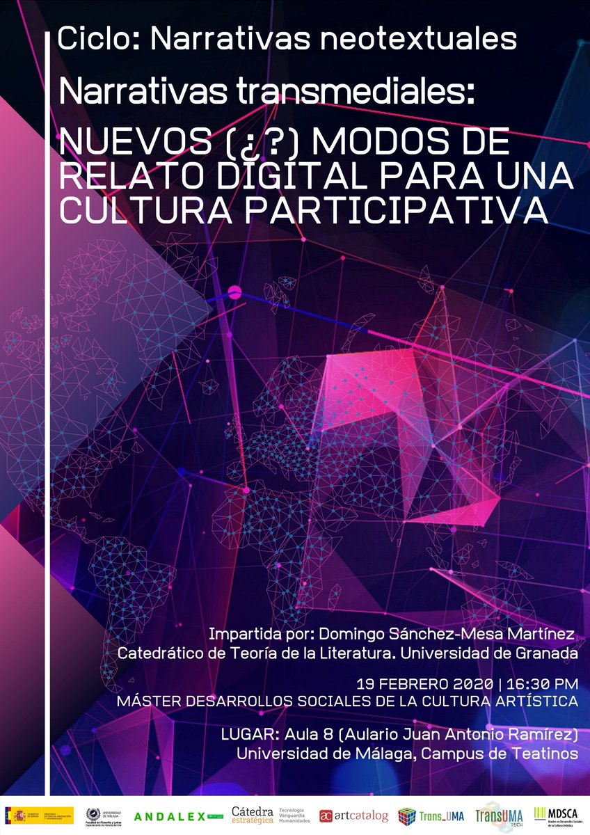 airun72's tweet photo. @elquellegatarde nos hablará mañana sobre #narrativastransmediales en @InfoUMA y #TransUMA. Más info aquí: https://t.co/t21eulVcXE https://t.co/dtqg1Qx74A