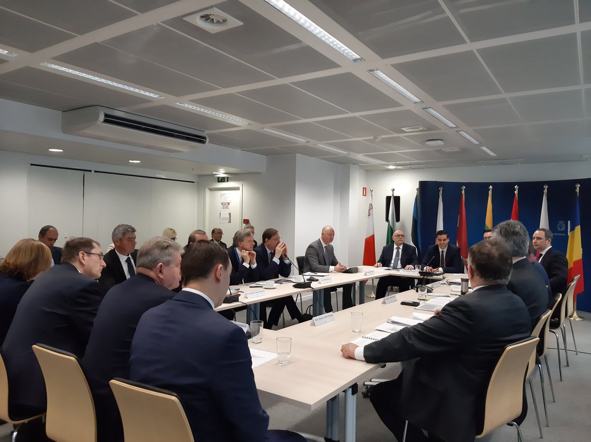 SimonasSatunas's tweet photo. 9 #Transport ministers from #Lithuania #Latvia #Estonia #Malta #Cyprus #Poland #Romania #Bulgaria #Hungary 2day in #Brussels meeting VP F.Timmermans & Transport Comissioner @AdinaValean & calling for #betterregulation functioning #singlemarket #GreenDeal in the #MobilityPackage1 https://t.co/O0LGUa7Xa2