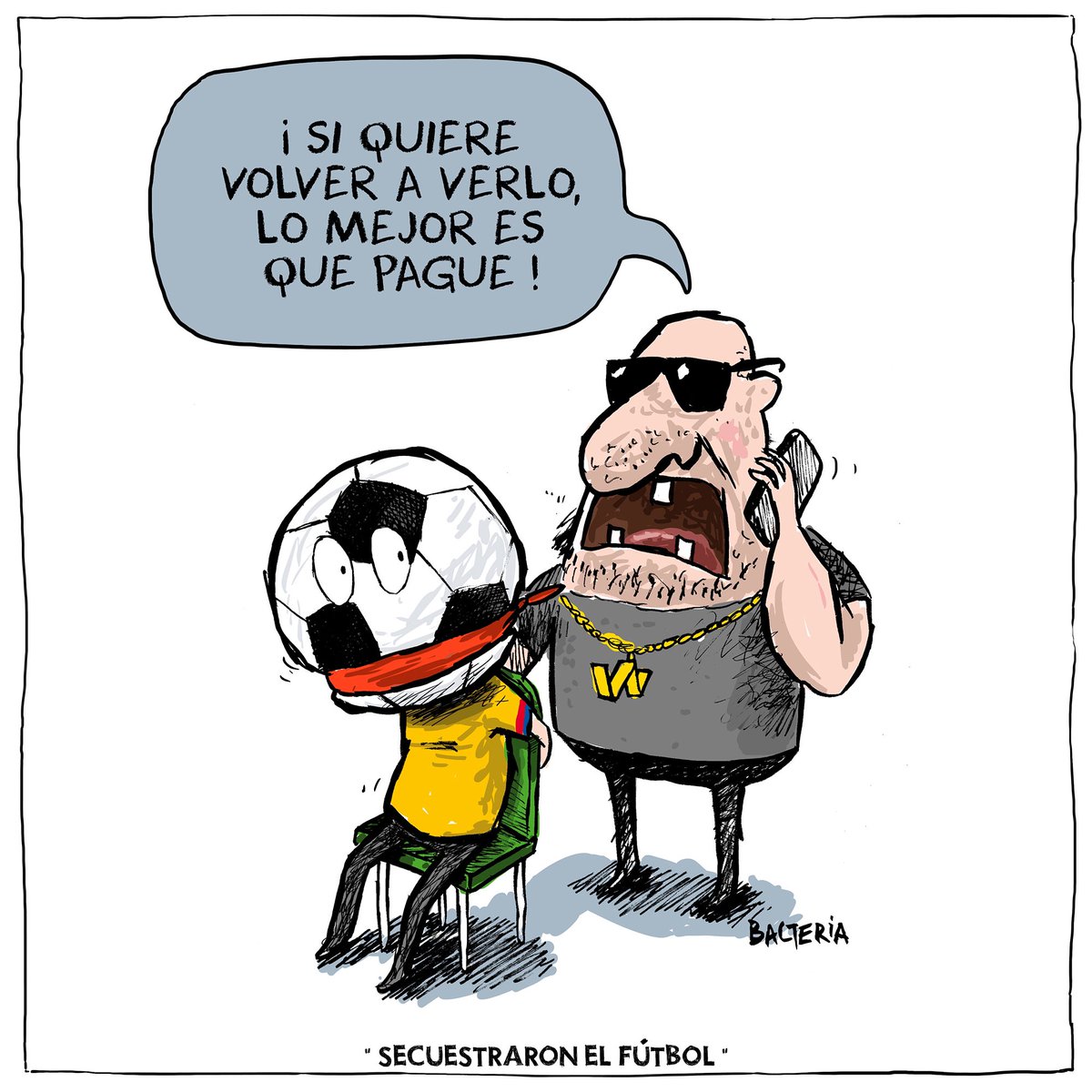 eltajalapiz's tweet photo. "SECUESTRARON EL FÚTBOL" la caricatura del martes en .@lanuevaprensaco https://t.co/jD3D4wtPr9