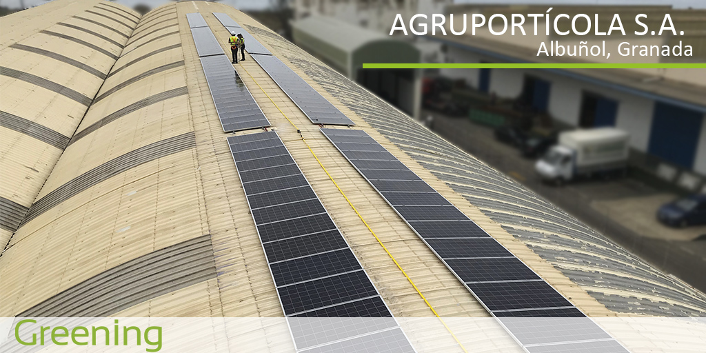 GreeningEspana's tweet photo. INSTALACIONES | AGRUPORTICOLA SA (Albuñol, #Granada)

- Instalación #solar #fotovoltaica de 44.8 kW
- Módulo fotovoltaico de 280 Wp
- 160 módulos
- Potencia pico: 44,80 kWp
- Producción anual de 69.517 kWh/año

¡Gracias por confiar en @greening_ing! ☀️

https://t.co/Tuy3T0TMZL https://t.co/wJf4sU5PP4