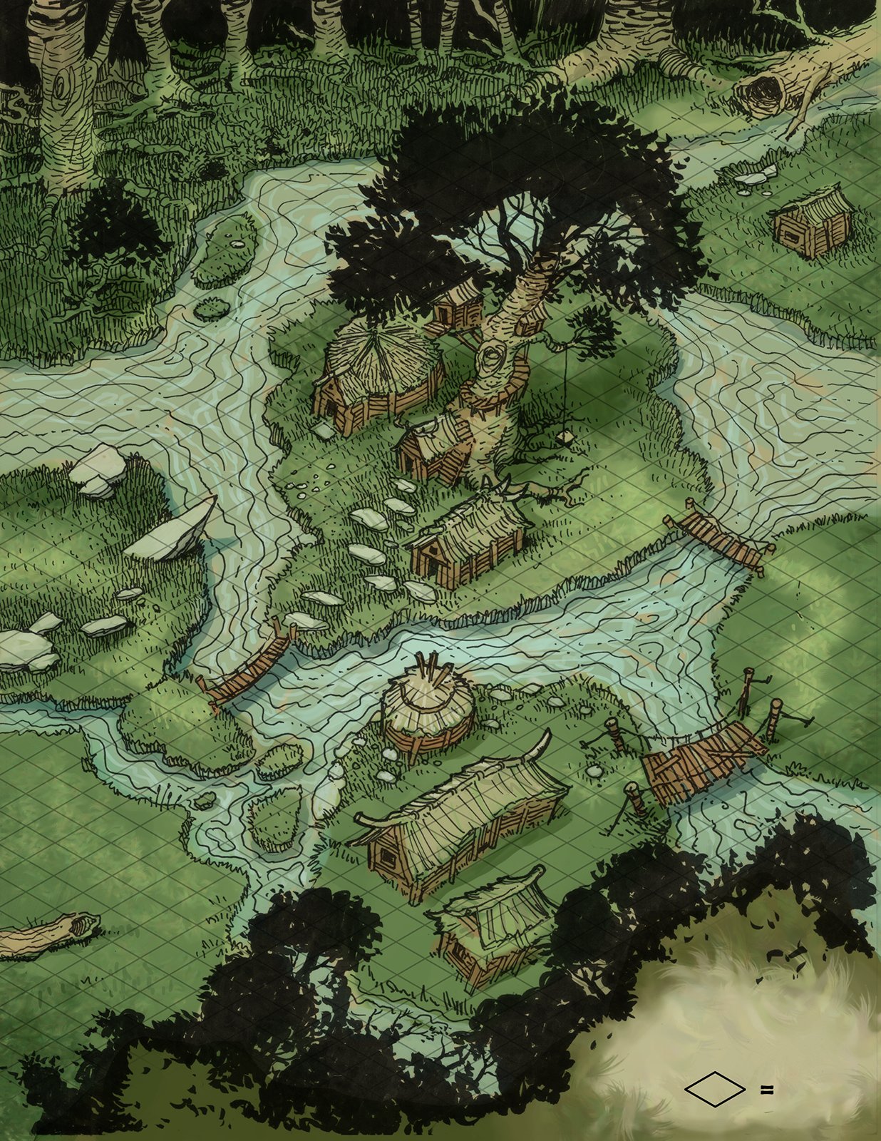 D D Swamp Village Map Cartographers' Guild På Twitter: "Swamp Village Isometric Map, By Thomden  Https://T.co/Bnperdchfd Nominated For Best Structure, Dungeon Or Gaming Map  #Atlasawards2020 Https://T.co/Ir4Rdhlvjv" / Twitter