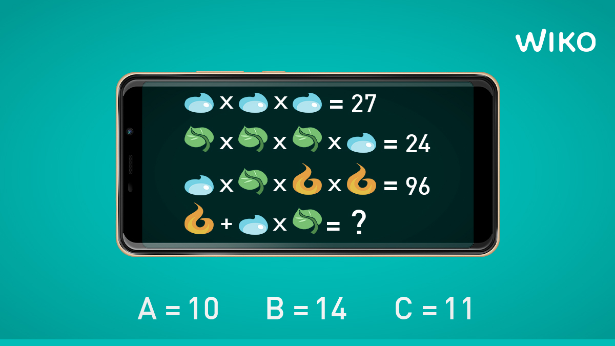 WikoUAE's tweet photo. #WikoPlay: Solve the following equation with one of the options for the last line: A, B or C! 🤨

#WikoUAE https://t.co/dJv7bzWgvm