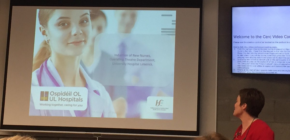 Katie Tierney’s presentation on the Orientation and induction for new nurses in the OT is an ideal support structure facilitating new nurses feel comfortable in their working environment#perioperativecare #ulhgnursemidwifconf  @ULHospitals