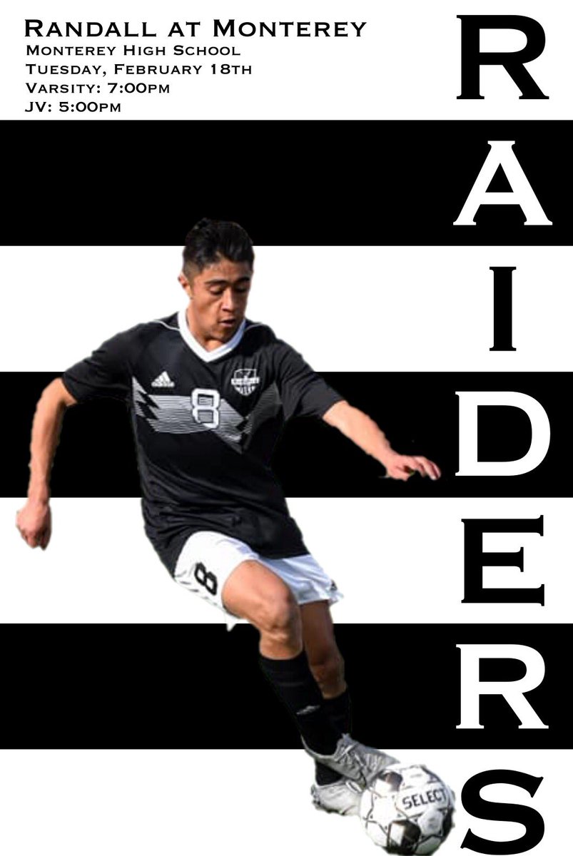 🚨District Gameday 7🚨

⚫️ Randall Raiders (4-1-1)
🆚 <a href="/PlainsmenFutbol/">PlainsmenFutbol</a> (4-2-0)
⏰ Varsity 7:00pm
⏰ JV 5:00pm
🏟 Monterey High School
📍 Lubbock, TX