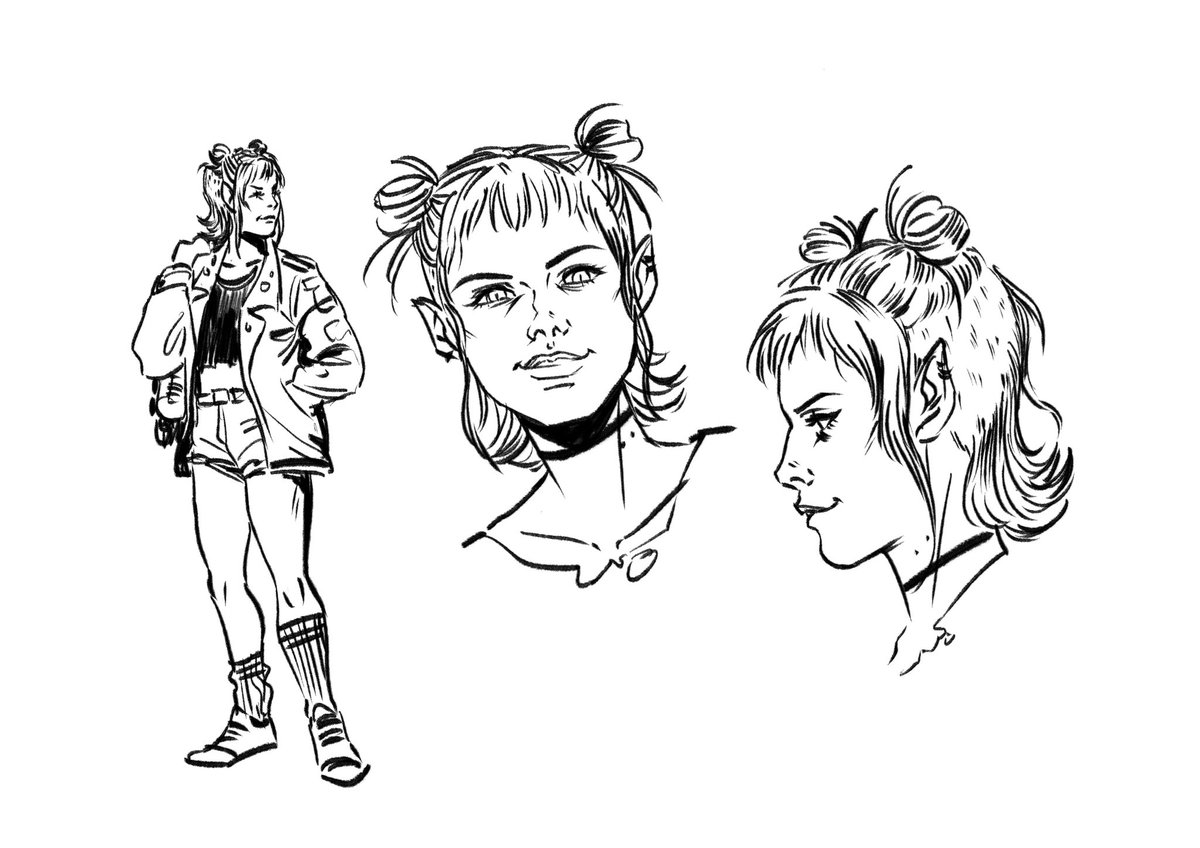 For today's warmup i gave my OC a bad haircut and did a tribute to a beautiful jobro