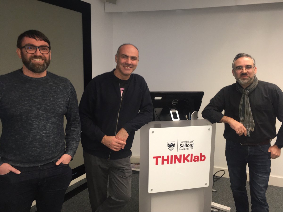 THINKlabsalford's tweet photo. A productive Monday and start to the week meeting Immersive Insight's Nathan Gaydhani to discuss future opportunities and the benefits using immersive technologies. Thanks for the kind words😄 #VR #THINKenterprise #THINKcollaboration
https://t.co/92OX2nGva3 https://t.co/y8AvQ4feai