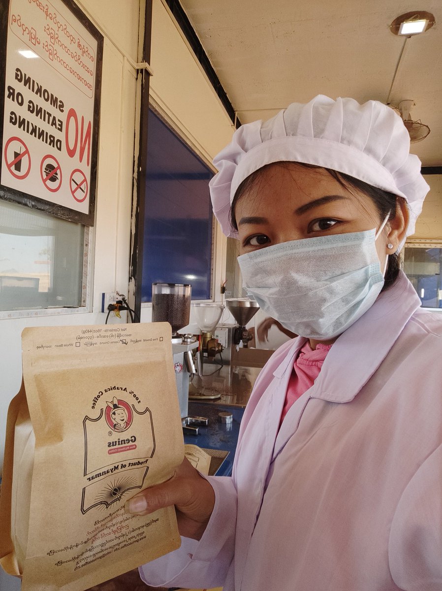 ZephyrThluai's tweet photo. Visiting Myanmar's top Coffee brand "Genius Coffee" Factory which won Asean Business Award 2018 🎉🎉🎊🎊
#Zephyr #businesstrip #businesstravel #businesswoman #myanmarproduct #geniuscoffeemyanmar #geniuscoffee #myanmargirls🇲🇲 https://t.co/9cRmI119vu