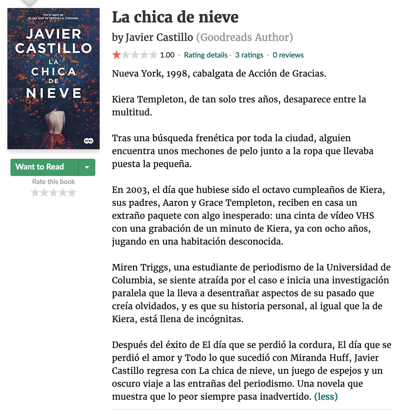 La chica de nieve- Javier Castillo