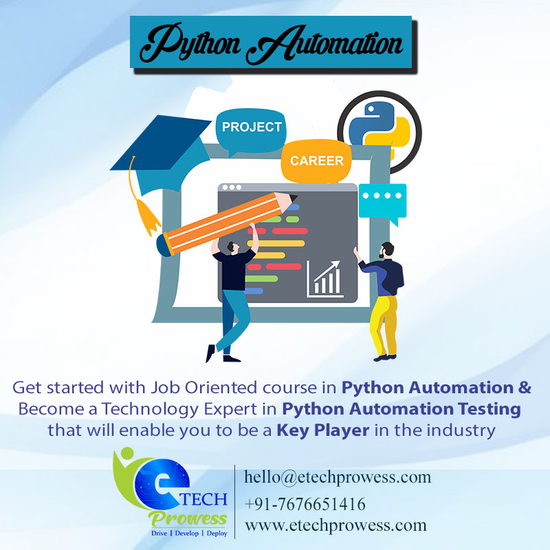 EtechProwess's tweet image. For More Details: etechprowess.com
or Call on: +91-7676651416
#PythonautomationtestingtraininginJPnagar
#PythonautomationtraininginJPnagar
#PythonautomationtestingtraininginBangalore
#PythonautomationtraininginJPnagarBangalore