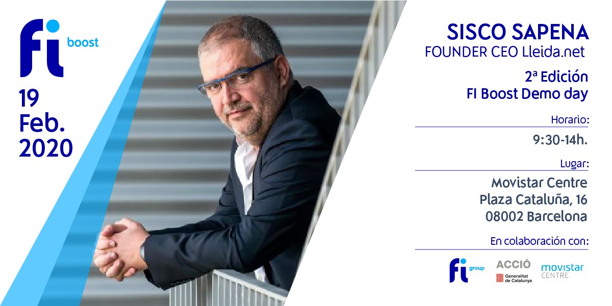 FIBoost's tweet photo. 🤗Mañana no será una jornada únicamente dedicada a nuestras #startups aceleradas de #FIBoost sino que también conoceremos de primera mano a Sisco Sapena de https://t.co/LVIRQDC4bC

¡Os esperamos a tod@s, recuerda apuntarte, quedan pocas plazas! 👉https://t.co/ghSNbGb8tM https://t.co/02o6LbGp82