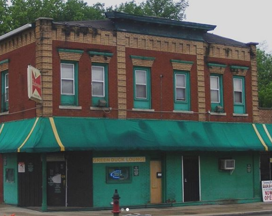KCMOPlanning's tweet photo. The Green Duck Tavern, 2548 Prospect, is significant for the political events which were organized within its walls. It was owned/operated by Leon Jordan, a KC civil rights activist who started his career in KC in the Police Department in 1938. #BlackHistoryMonth #AAHTKC https://t.co/xmxTWcNXdr