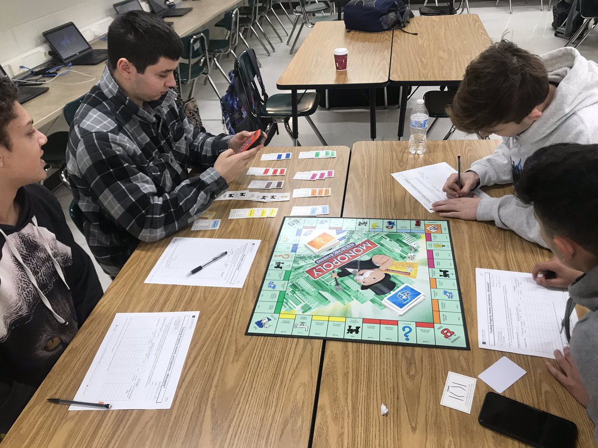 Today is Monopoly day! Why you ask?!? We just learned how to calculate income/expense and figuring out net worth! #wehavefuninfinance #makingfinancecool