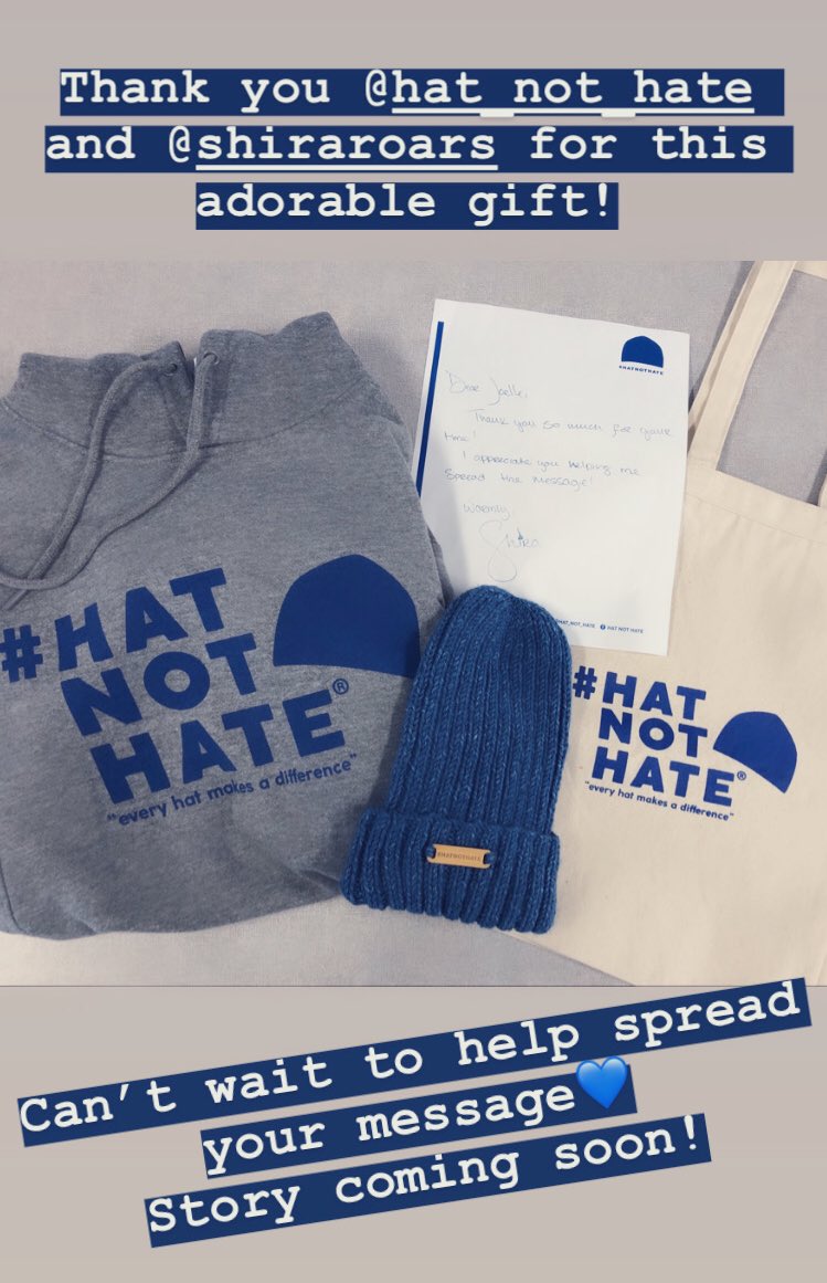 joelleg0ldstein's tweet photo. More to come from @HatNotHate by @Shiraroars and how you can help with her mission on @people this week! Stay tuned💙 https://t.co/Fb5EutaPsd