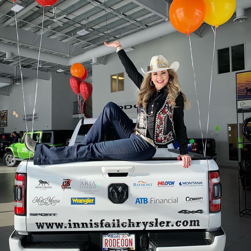 CowanGraphics's tweet photo. Congratulations Alicia!!
@missrodeocanada 2020 in her new #DodgeRam from @InnisfailRam ❤
#CGdesign #CGprint
#yeg #yyc #yxe https://t.co/174ByOBLtT