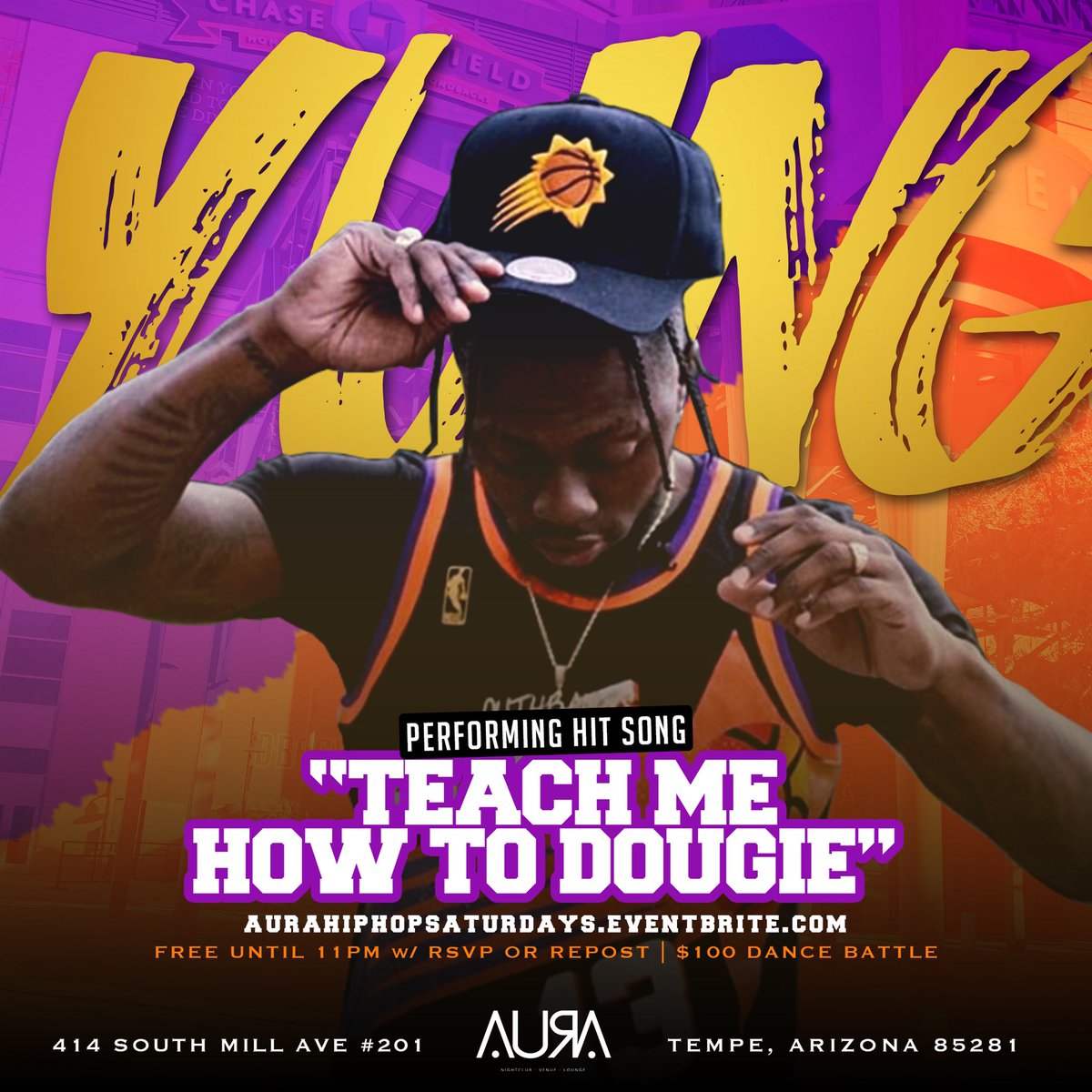 LitCityAZ's tweet image. Saturday at aura Tempe 1000+ expected free entry with a ticket until 11🚀aurahiphopsaturdays.eventbrite.com