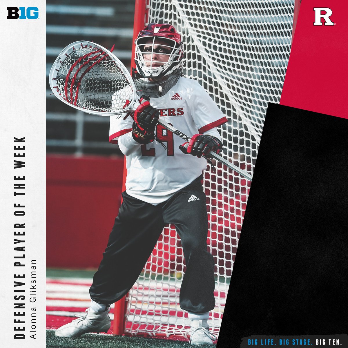 Alonna Gliksman of <a href="/rutgers_wlax/">Rutgers Women's Lacrosse</a> is the #B1GLax Defensive Player of the Week. bit.ly/2P5xr4D