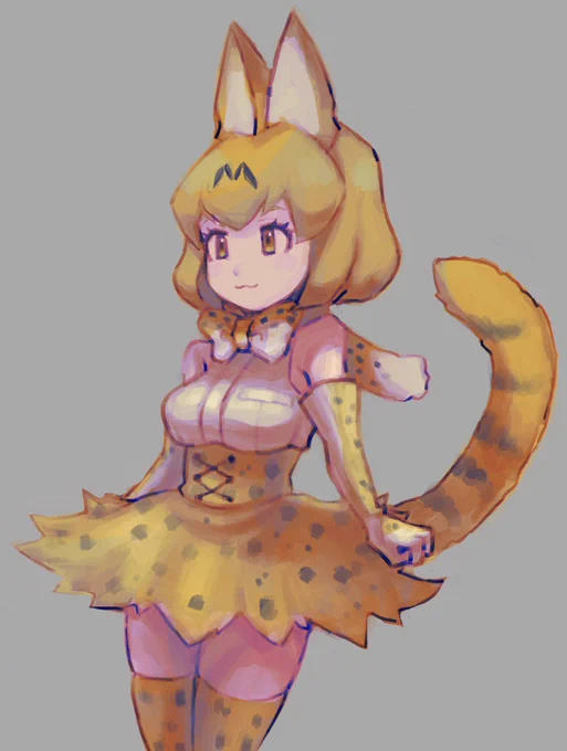 塗り練習サーバルちゃん 