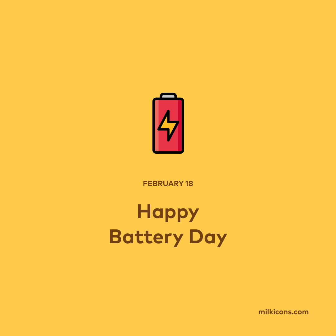 startup_milk's tweet photo. Happy Battery Day

#HappyBatteryDay https://t.co/v4I4qgqJZI