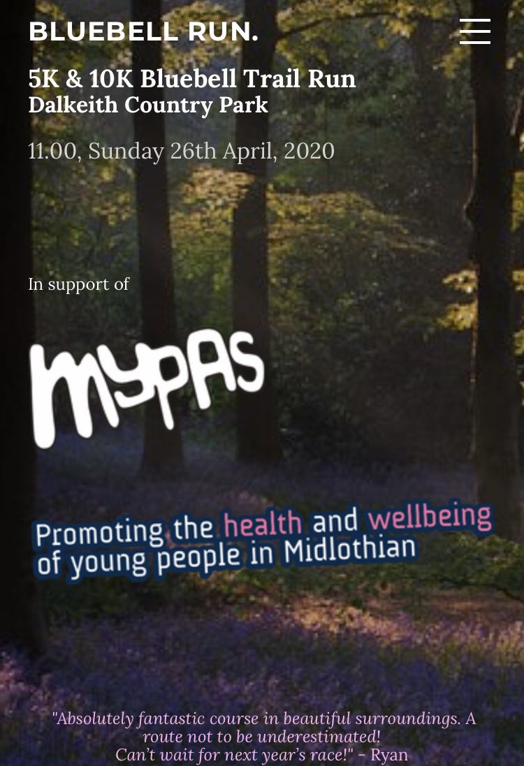 mrdavidsonsdhs's tweet image. Fancy a challenge? The Bluebell 5k/10k Runs are free for all high school pupils in Midlothian and East Lothian. 

Be great to see lots of pupils/staff from @StDavidsHS entering again this year.

Sign up here: bluebelltrail.co.uk