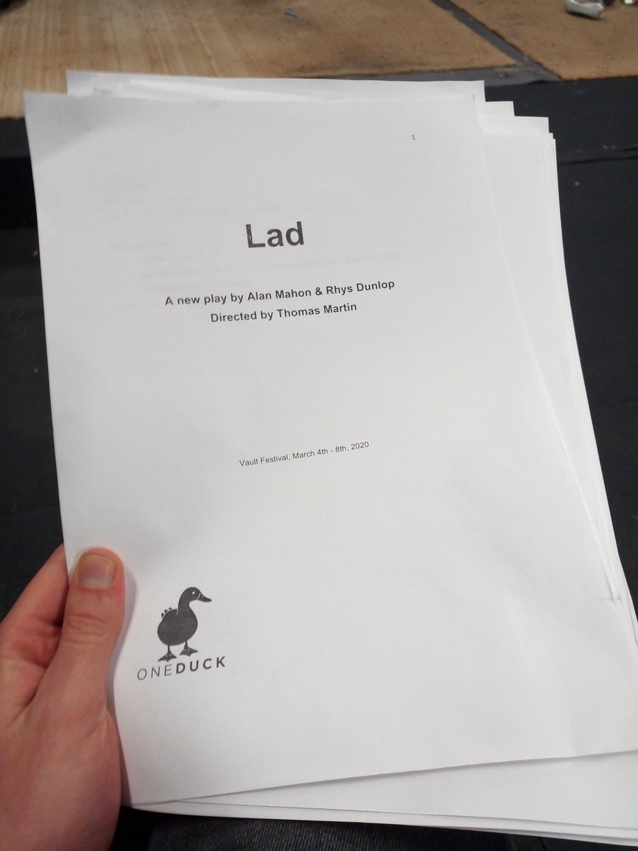 OneDuckTheatre's tweet photo. 2 dicks and our set invading the #FlightsPlay set as we get rehearsals underway for #LADplay @VAULTFestival from Mar 4th - 8th.
It's been a busy start to the year 🤪
https://t.co/0m5Lt4kAsF https://t.co/uFbBpm69EU
