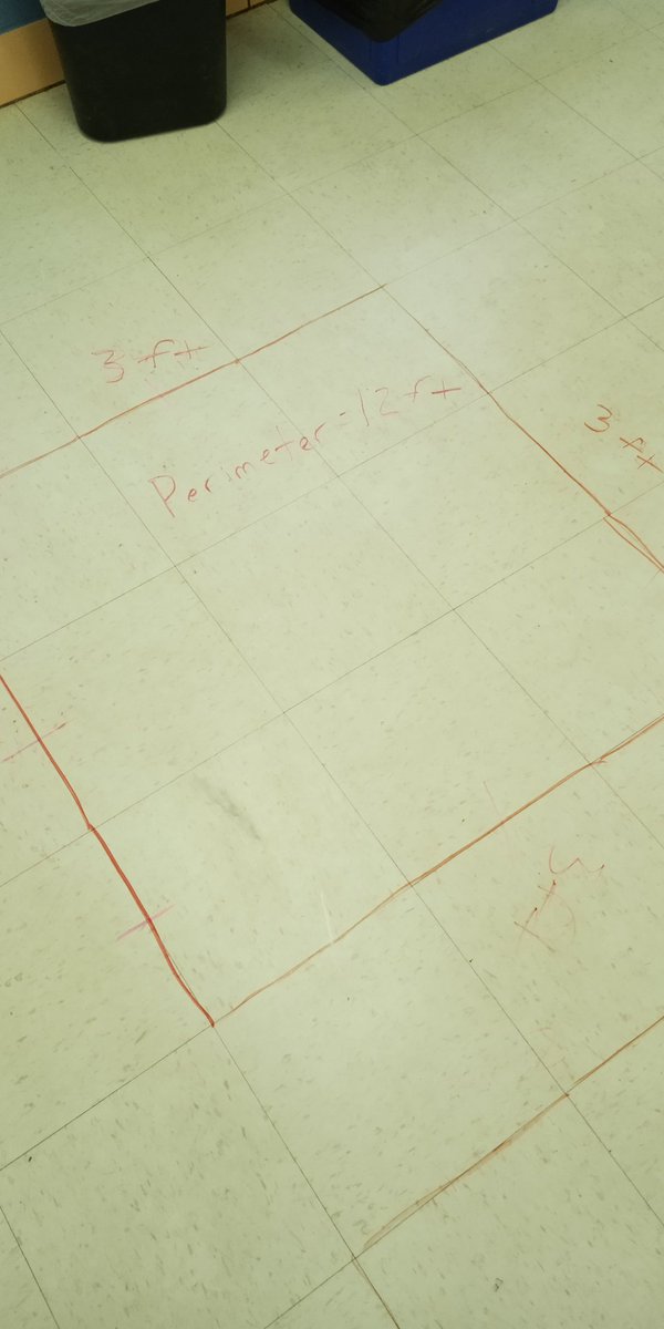Ludolph3rdGrade's tweet photo. Learning about perimeter is much more fun when you can draw on the floor! https://t.co/1EAeOFylxR