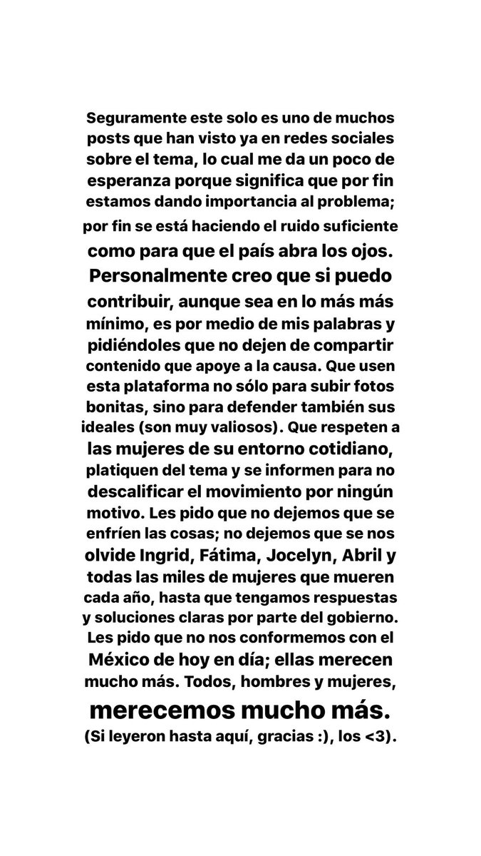 #NiUnaMasNiUNaMenos #FatimaCecilia #IngridEscamilla #FeminicidioEmergenciaNacional #Feminicidio