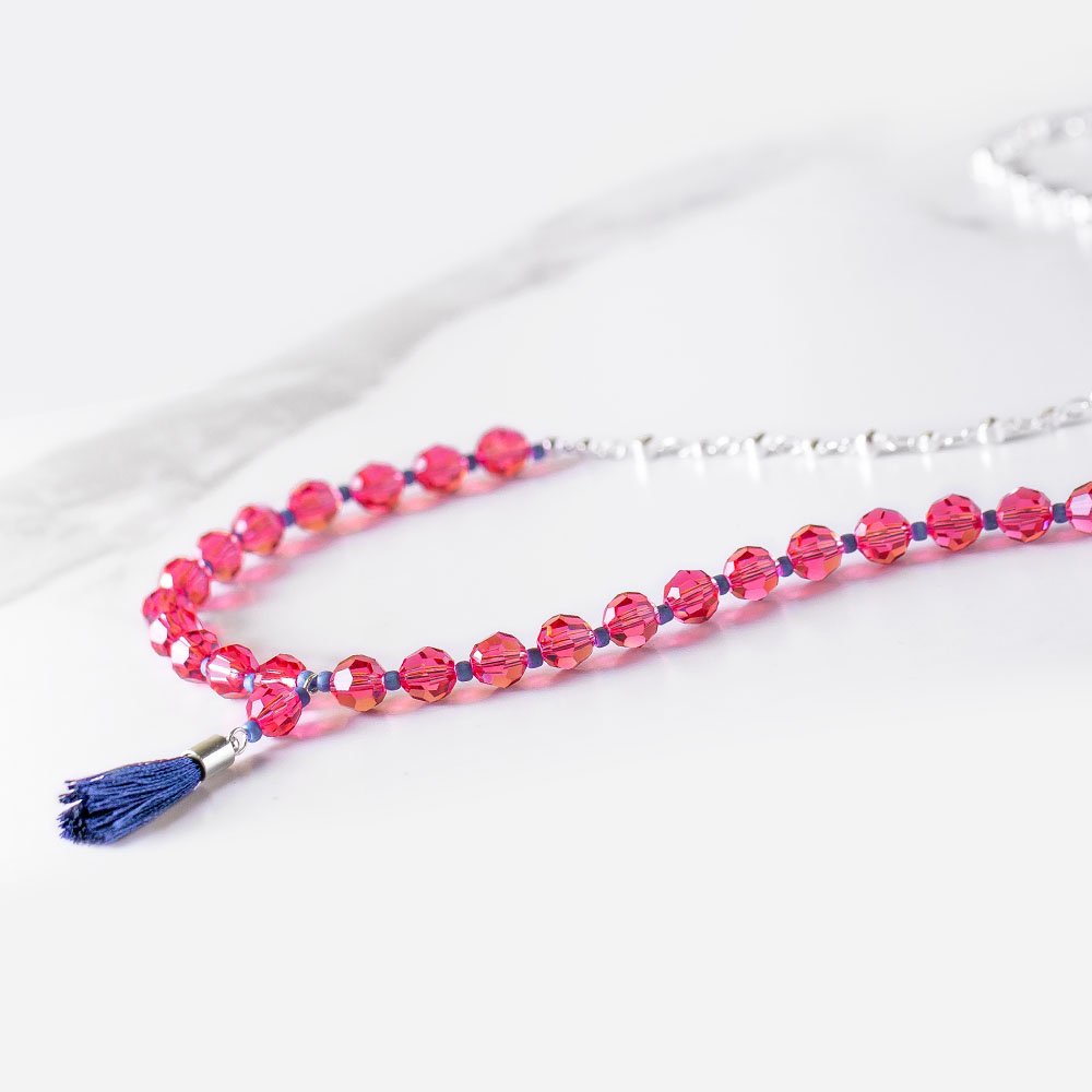 FusionBeads's tweet photo. Choose the crystal color Indian Pink to add a little playfulness to your jewelry designs this month! Our new Pink Crush necklace highlights this hue beautifully, while adding a fun pop of color to your wardrobe. Learn more here - https://t.co/khg1TFWH8u https://t.co/67l5Sz8C1x