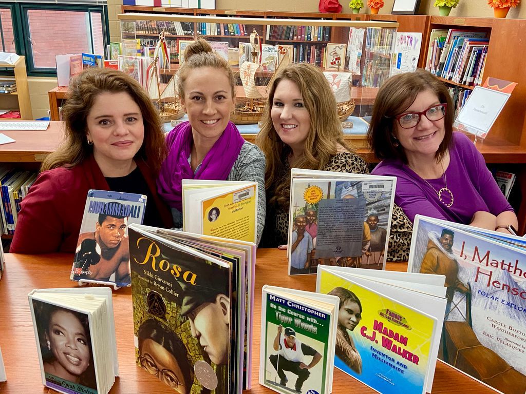 AnthonySchool's tweet photo. Staff Spotlight: TAS has the best faculty and staff! Today, we highlight our Language Arts department: Mrs. Heister, Mrs. Raines, Ms. Mann, and Mrs. Caig. What do they like most about TAS? It feels like a close community! #TASstaff https://t.co/f9uMvFQRho