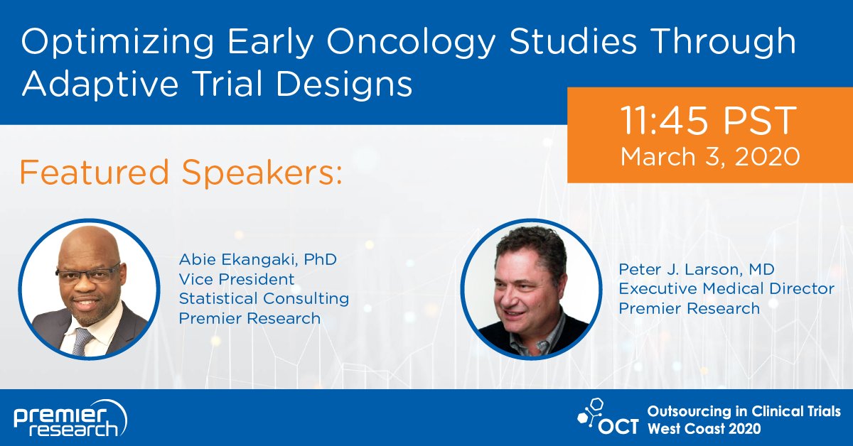 premierresearch's tweet photo. Don’t miss our #PremierPeople's presentation at OCT West Coast, where they’ll discuss how adaptive trial designs can help sponsors address the unique challenges of early oncology drug development and increase the likelihood of success. https://t.co/GZWFzGpvMi #OCTSeries #OCTWest https://t.co/7Eq6C05gSw