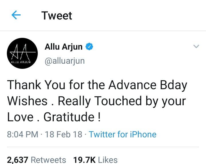 SSridattAA_Sam's tweet photo. Last year this happened ❤❤❤

Fans hero @alluarjun 🤟

#50DaysToAlluArjunBday https://t.co/n9DXlmgo8x