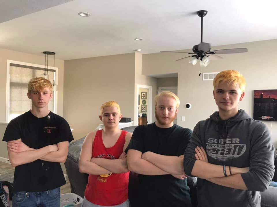 Golden hair for sectionals precedes GOLDEN swims and dives! This Thursday, February 20 at 6 pm and Saturday, February 22 at 9 am and 1 pm at Concord Aquatics Center- come out and support your Elkhart Central Blue Blazers!  The Final Wave!🌊💙💦 @echs_sports